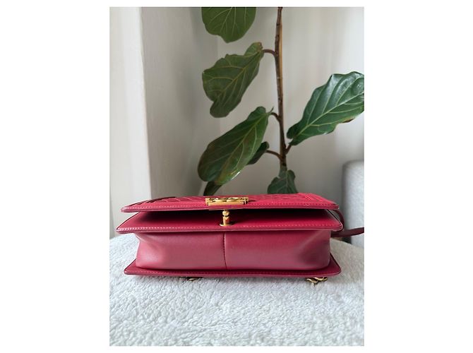 Chanel Boy Tasche Rotes Leder - Ansicht 13