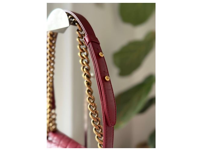 Chanel Boy Tasche Rotes Leder - Ansicht 5