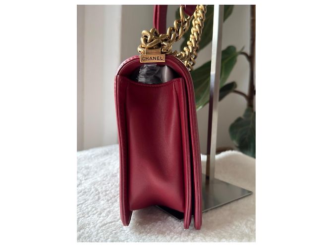 Chanel Boy Tasche Rotes Leder - Ansicht 7