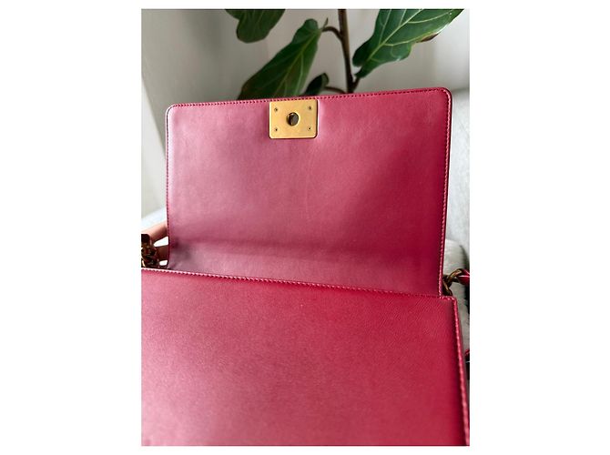Chanel Boy Tasche Rotes Leder - Ansicht 9
