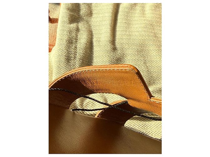 Hermès Oran Lederpantoletten Tan - Ansicht 6