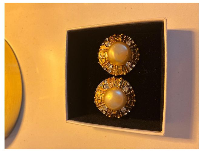 CHANEL Barock Clip-On Ohrringe mit Perlen und Strass 1993 - Ansicht 10