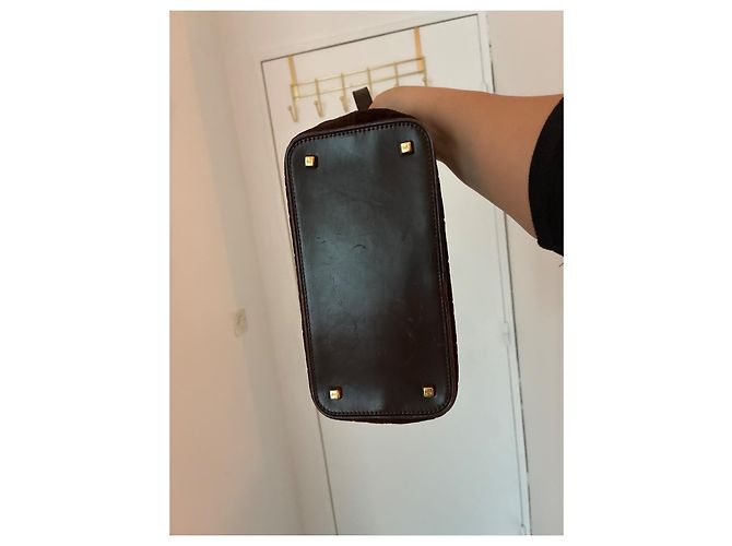 CÉLINE Borsa Hobo C Macadam Camoscio Marrone - vista 5