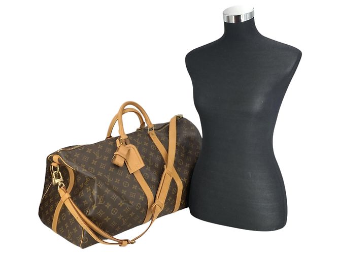 Louis Vuitton Borsa da viaggio Vintage Monogram Canvas Keepall Bandouliere 55 - vista 2