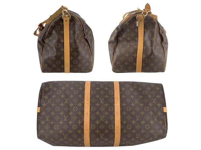 Louis Vuitton Borsa da viaggio Vintage Monogram Canvas Keepall Bandouliere 55 - vista 4