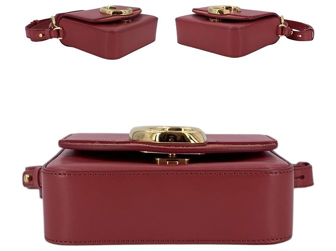 Chloé Mini mala crossbody de pega C em pele e camurça Raspberry Pink - vista 4