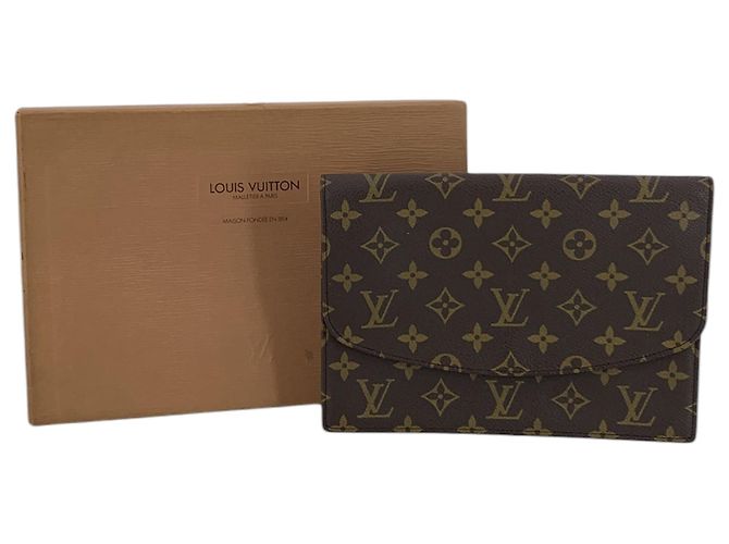 Louis Vuitton Borsa a mano Pochette Lava 23 in Monogram Canvas marrone vintage - vista 3