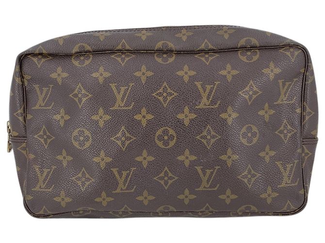 Louis Vuitton Borsa a Mano Vintage Brown Monogram Canvas Trousse de Toilette 28 - vista 3