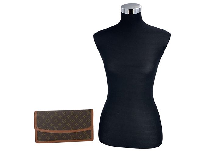 Louis Vuitton Pochette Dame GM Envelope Clutch in canvas monogram vintage - vista 2