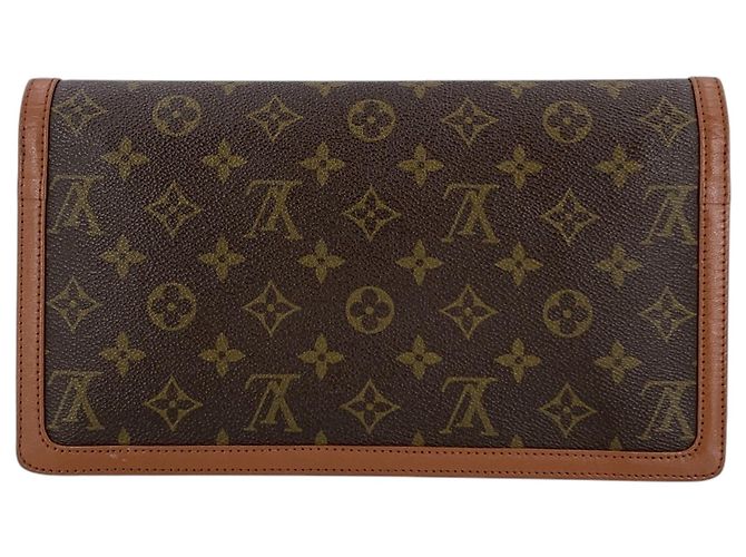 Louis Vuitton Pochette Dame GM Envelope Clutch in canvas monogram vintage - vista 3