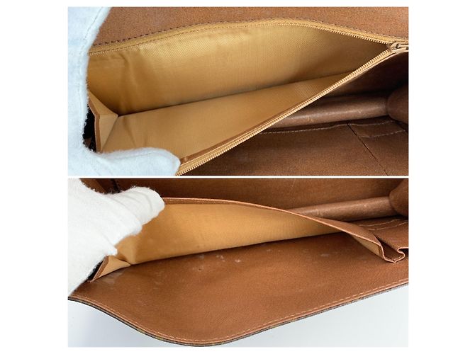 Louis Vuitton Pochette Dame GM Envelope Clutch in canvas monogram vintage - vista 7
