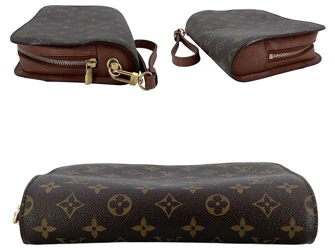Louis Vuitton Pochette Orsay Wristlet Clutch in Canvas Monogram Brown - vista 4