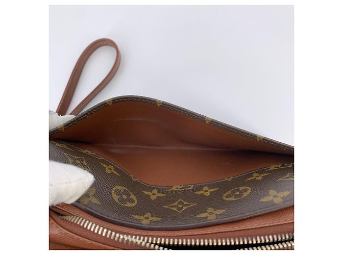 Louis Vuitton Pochette Orsay Wristlet Clutch in Canvas Monogram Brown - vista 7
