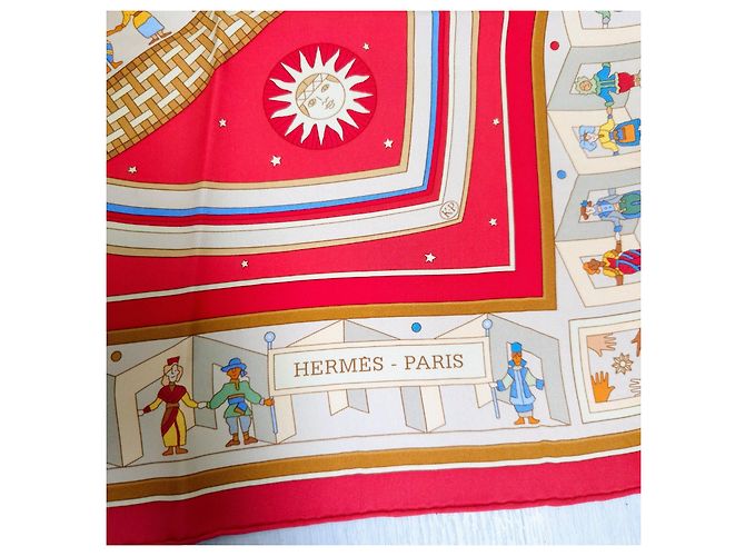 Carré Hermès Donner la Main in seta - vista 16