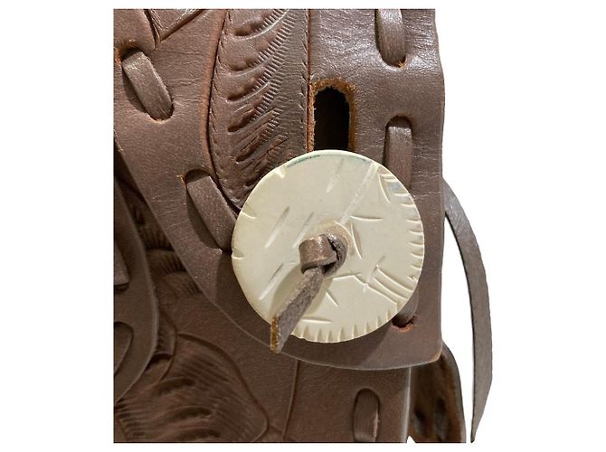 Autre Marque Bolsa de couro Maestra S Carving Tribes - vista 15