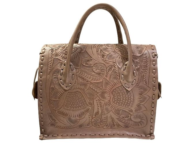 Autre Marque Bolsa de couro Maestra S Carving Tribes - vista 3