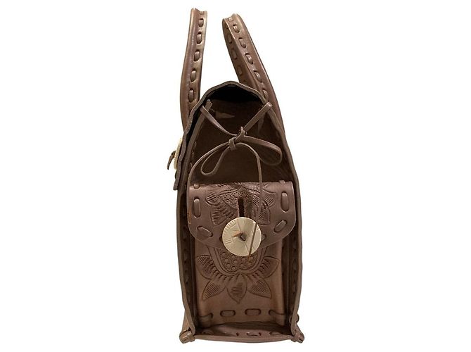 Autre Marque Bolsa de couro Maestra S Carving Tribes - vista 5