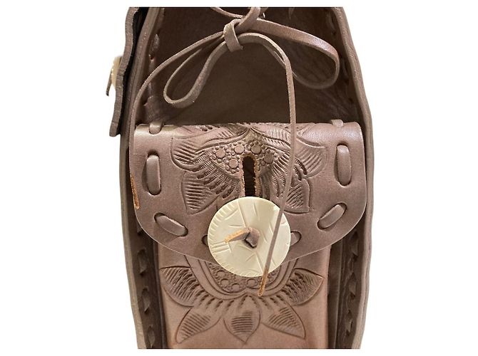 Autre Marque Bolsa de couro Maestra S Carving Tribes - vista 6