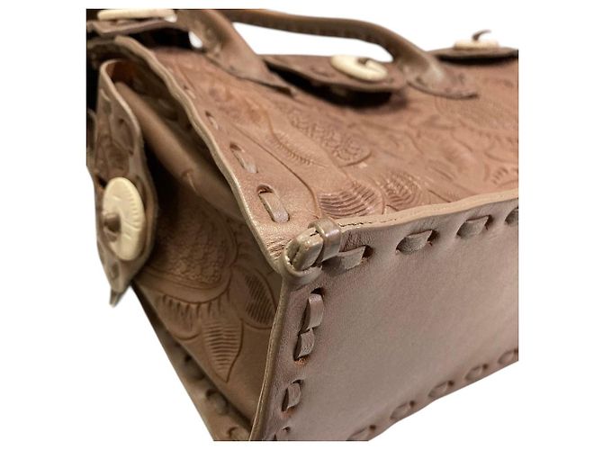 Autre Marque Bolsa de couro Maestra S Carving Tribes - vista 9