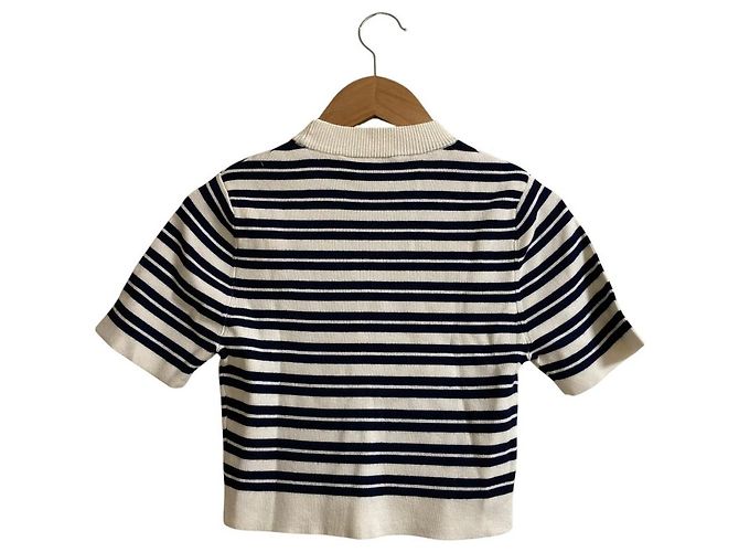 Autre Marque eimy istoire gestreiftes Strick-Cropped-Top - view 2