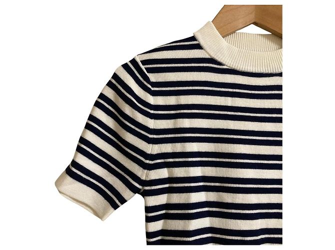 Autre Marque eimy istoire gestreiftes Strick-Cropped-Top - view 3