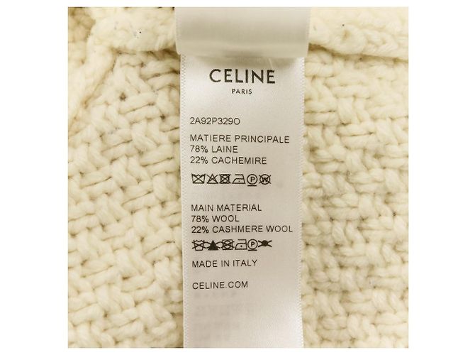 Céline Celine Grobstrickpullover aus Kaschmir und Wolle mit Zopfmuster - Ansicht 11