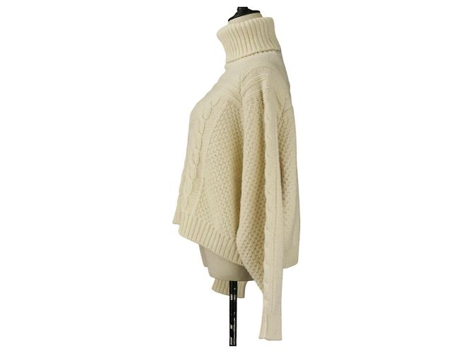 Céline Celine Grobstrickpullover aus Kaschmir und Wolle mit Zopfmuster - Ansicht 4
