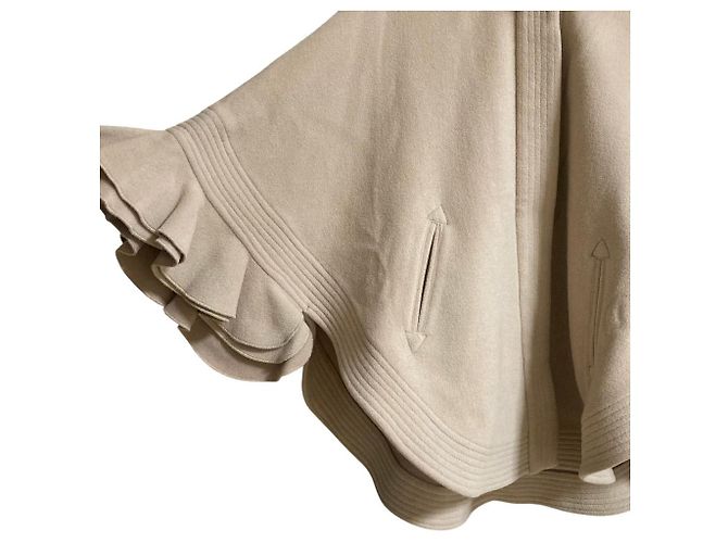 Autre Marque Sov Blue Fox Fur Ponte Poncho Mantel - Ansicht 3