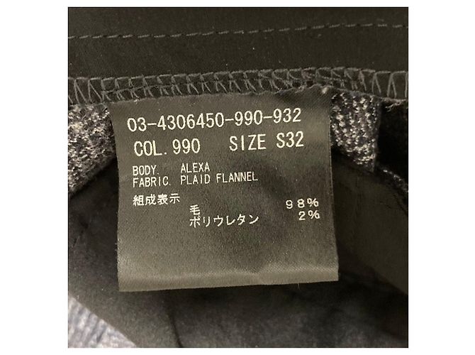 theory luxe pantalones rectos PLAID FLANNE ALEXA - vista 5