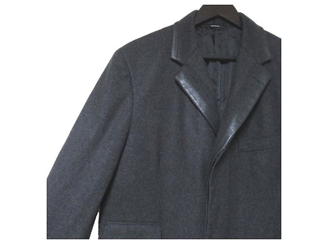 Hermès Cappotto in pelle e lana SUPER120S Hermes PhantomTechnique - vista 3