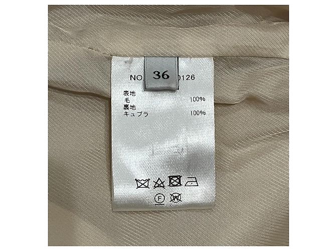 Autre Marque Abrigo cruzado Ebure Super 100s de lana castor - vista 6