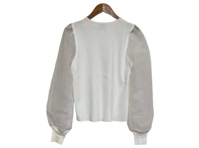 Autre Marque United Arrows Pullover de malha com mangas em tule organza - vista 2