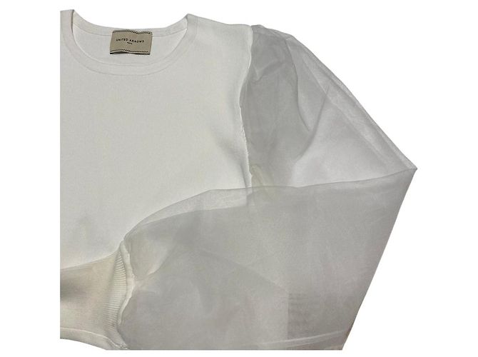 Autre Marque United Arrows Pullover de malha com mangas em tule organza - vista 3