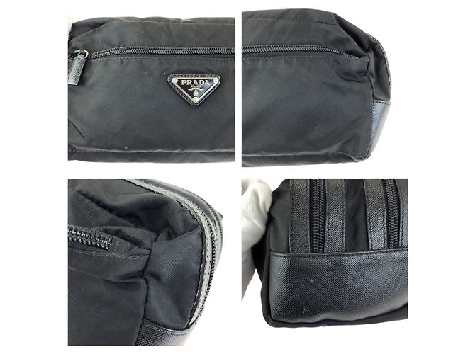Clutch Prada in Nylon e Pelle Tessuto Saffiano - vista 6