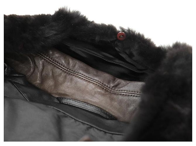 Autre Marque Abrigo de plumón de nubuck de piel Nutria Brioni - vista 12