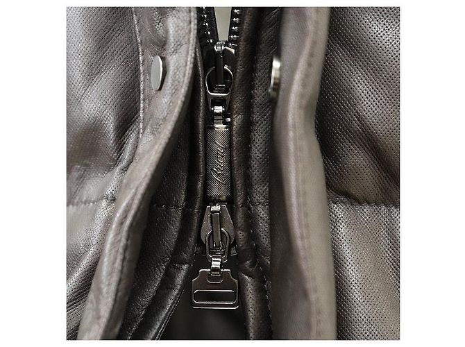 Autre Marque Abrigo de plumón de nubuck de piel Nutria Brioni - vista 14