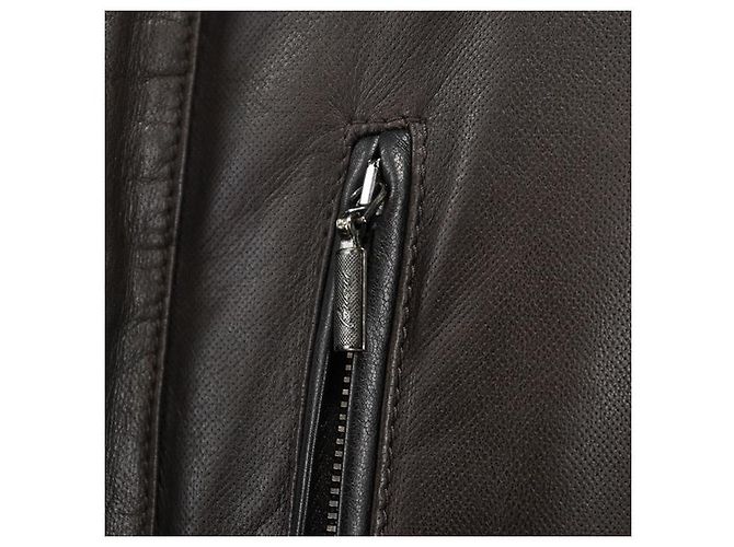 Autre Marque Abrigo de plumón de nubuck de piel Nutria Brioni - vista 15