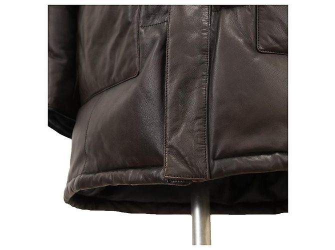 Autre Marque Abrigo de plumón de nubuck de piel Nutria Brioni - vista 18