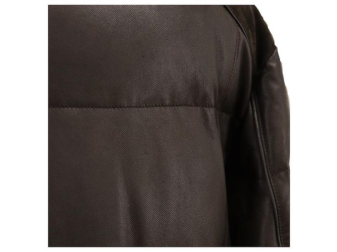 Autre Marque Abrigo de plumón de nubuck de piel Nutria Brioni - vista 5