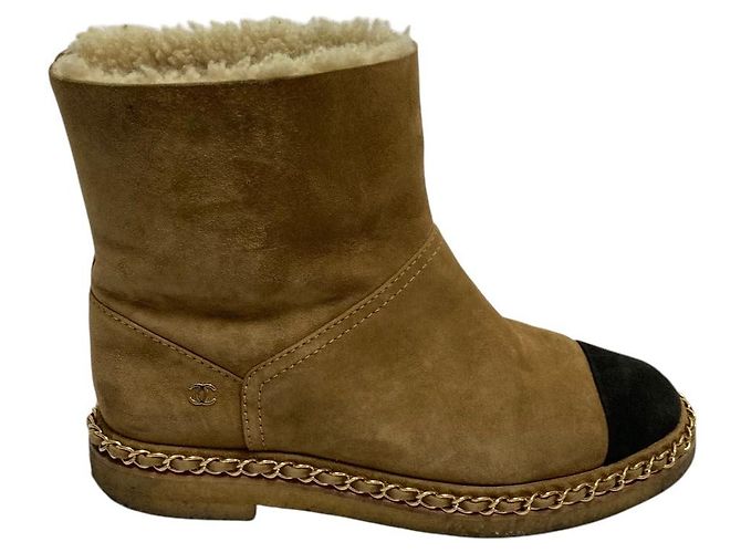 Chanel Shearling Short Boots - view 5