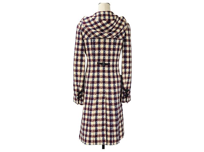 Abrigo de tweed a cuadros Chanel - vista 4