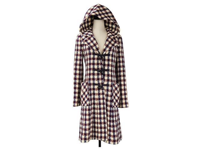 Abrigo de tweed a cuadros Chanel - vista 6