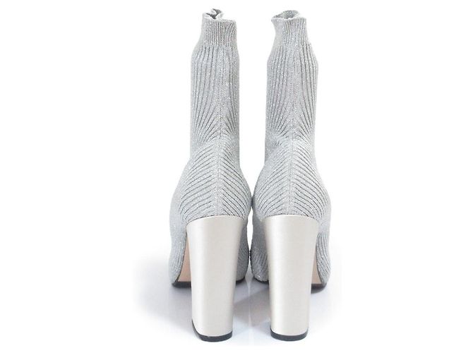 Autre Marque Le Silla Lame Knit Short Boots - view 6