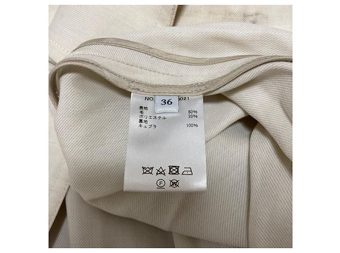 Autre Marque Gabardina Flare de Twill Manard Ebure - vista 11