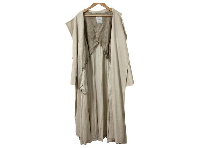 Autre Marque Gabardina Flare de Twill Manard Ebure - vista 3