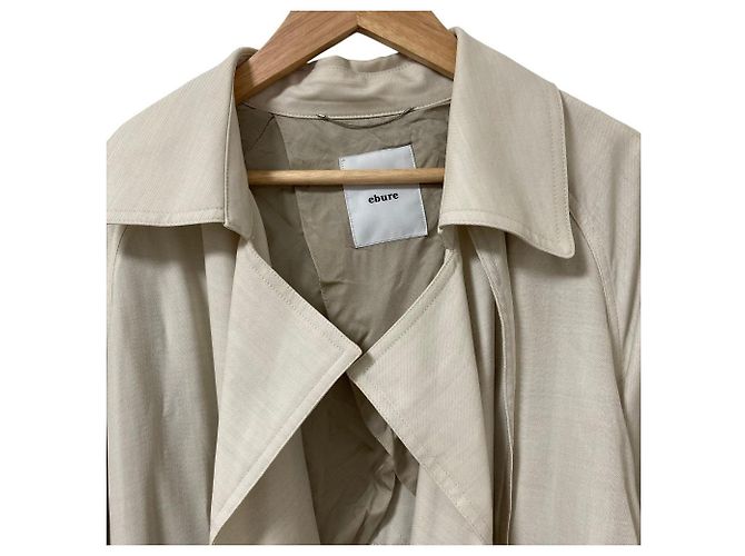 Autre Marque Gabardina Flare de Twill Manard Ebure - vista 4