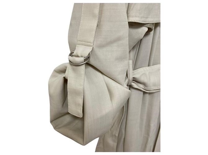 Autre Marque Gabardina Flare de Twill Manard Ebure - vista 7