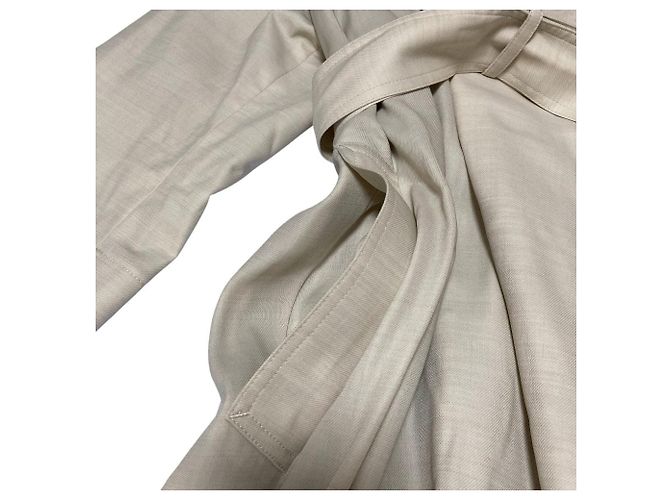 Autre Marque Gabardina Flare de Twill Manard Ebure - vista 9