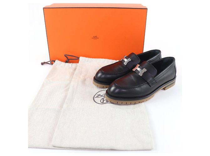 Hermès Mocassini in pelle Hermes Forble HMetal 36 - vista 2