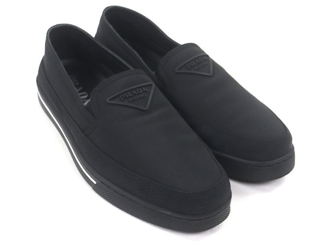 Mocassins Prada en nylon noir - vue 3